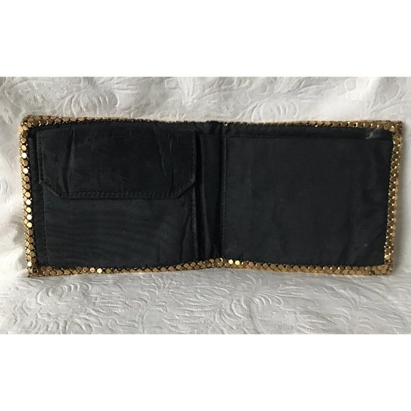 Vintage W. Germany Gold Tone Micro Mesh Metal Bi-Fold Wallet Coin Purse 7.5 x 3” - Picture 3 of 12